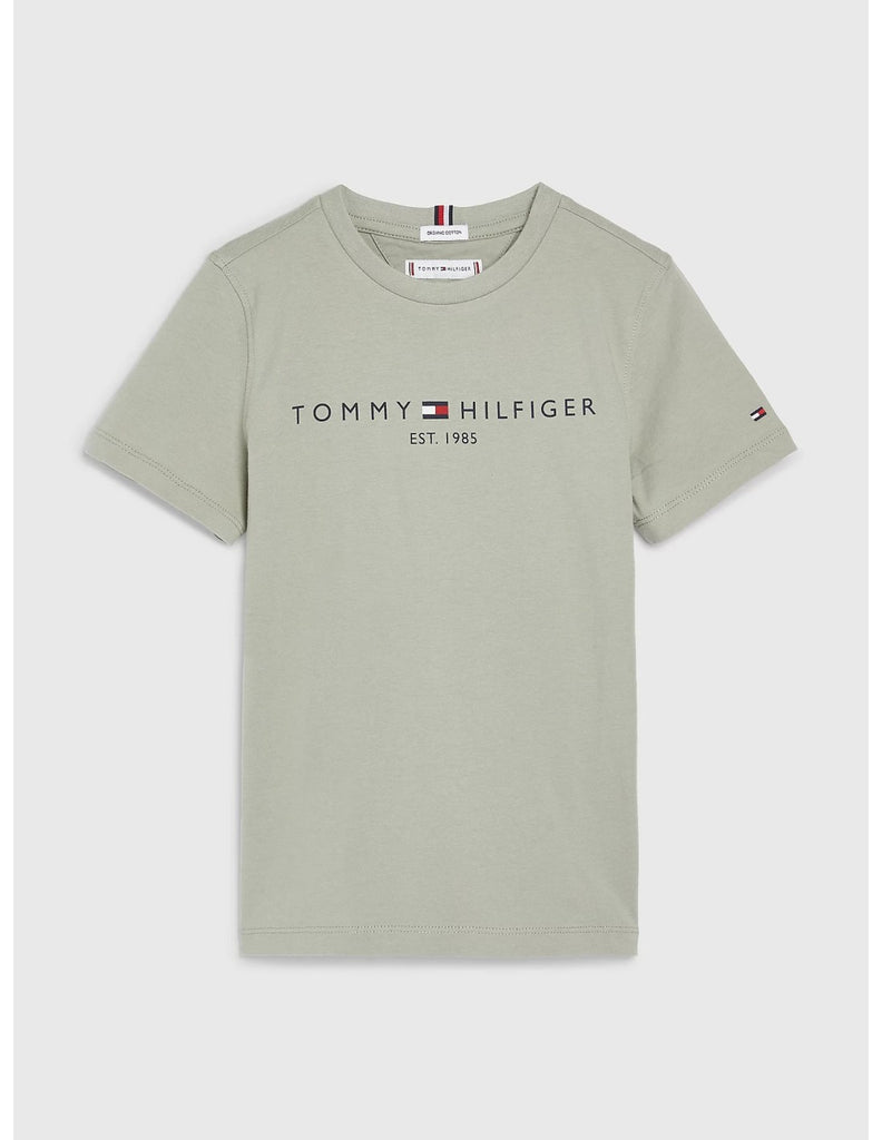 Tommy Hilfiger Essential Logo Dual Gender Jersey T-Shirt Savannah Sand-t-shirt-Heroes