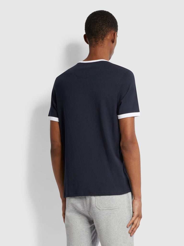 Farah Groves Organic Cotton Ringer Tee Navy-Heroes