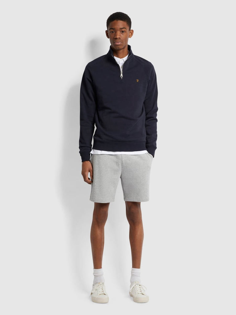 Farah Jim Quarter Zip Sweatshirt Navy-Heroes