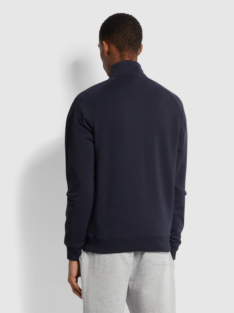 Farah Jim Quarter Zip Sweatshirt Navy-Heroes