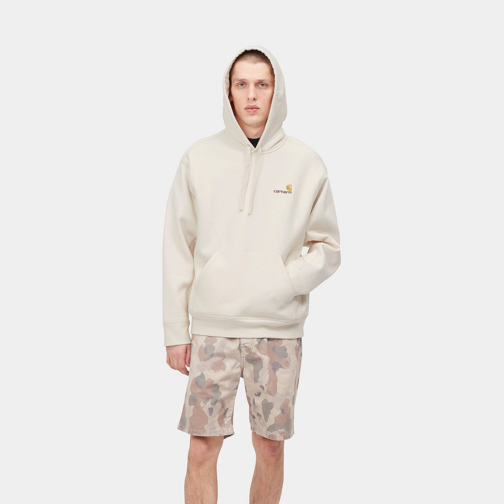 Hooded American Script Sweatshirt in Natural-sweatshirts-Heroes