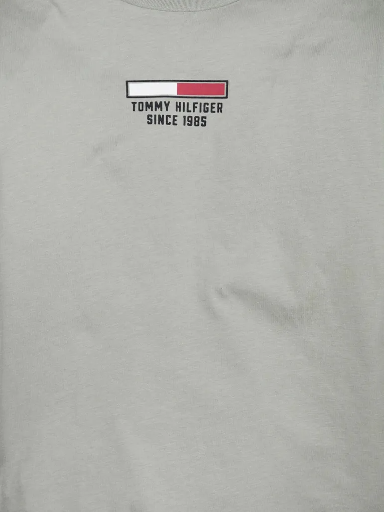 Tommy Hilfiger T-Shirt Flag Logo Faded Willow-t-shirt-Heroes