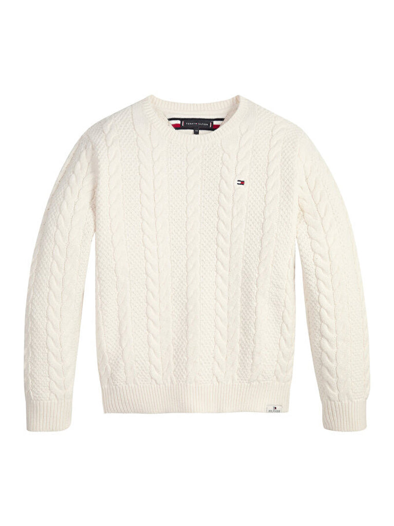 Tommy Hilfiger Essential Cable Azak Ivory Petal-Heroes