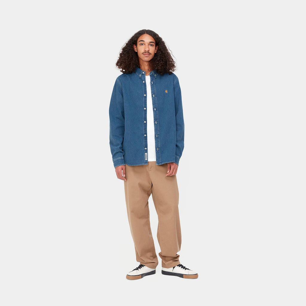 Long Sleeve Weldon shirt - Heavy stone Wash-shirt-Heroes