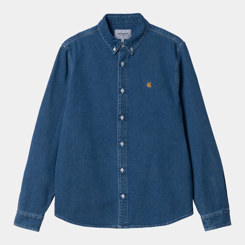 Long Sleeve Weldon shirt - Heavy stone Wash-shirt-Heroes