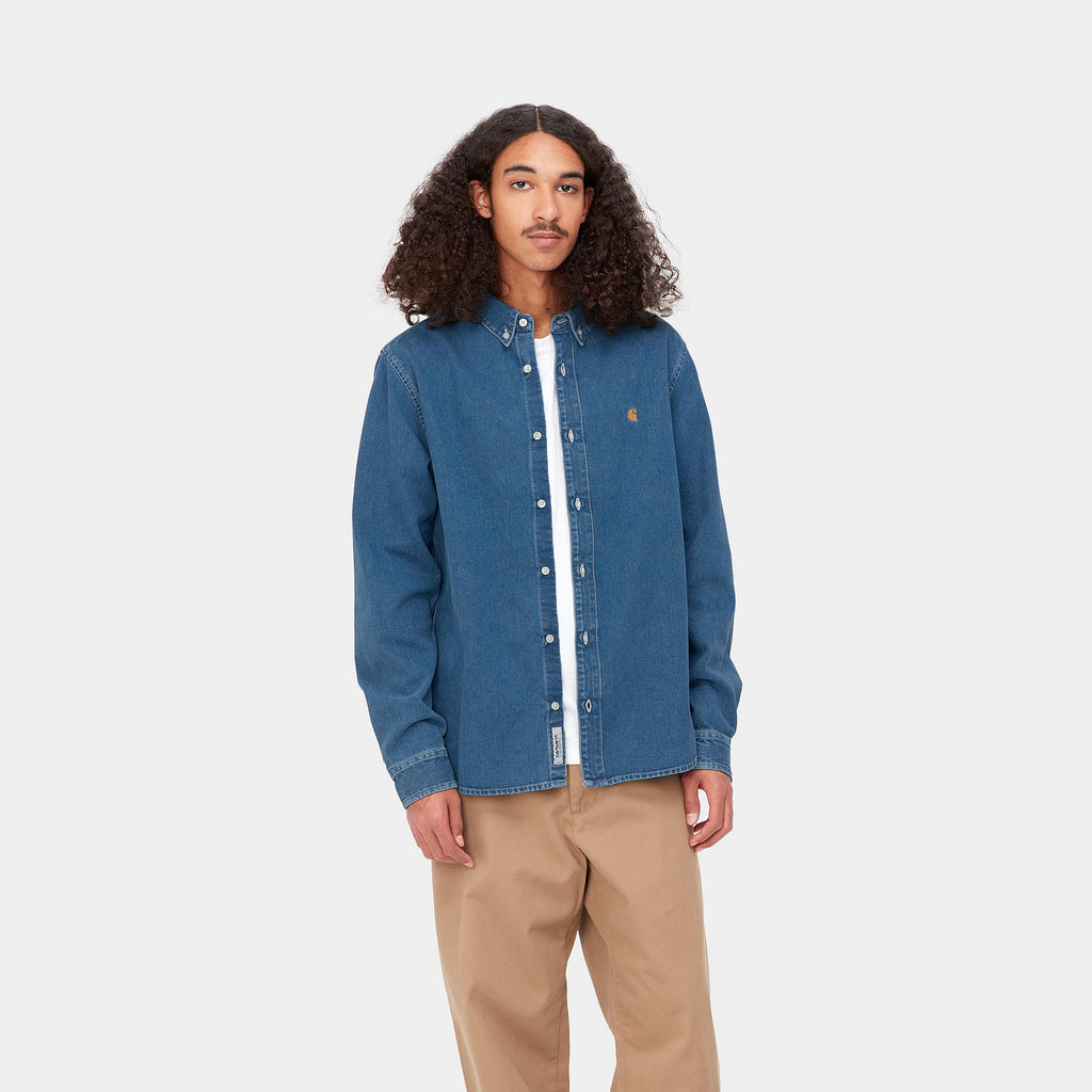 Long Sleeve Weldon shirt - Heavy stone Wash-shirt-Heroes