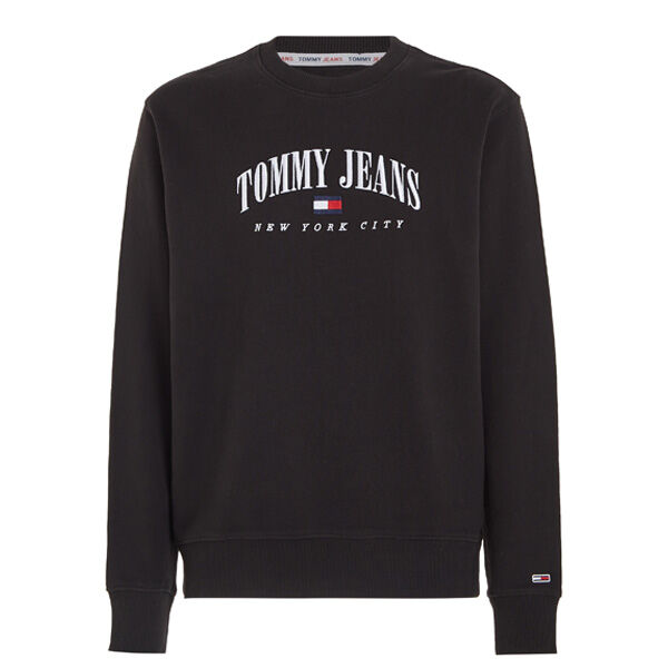 Tommy Jeans Reg Small Varcity Crew Black-sweat-Heroes