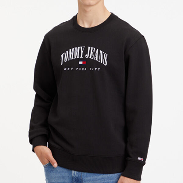 Tommy Jeans Reg Small Varcity Crew Black-sweat-Heroes