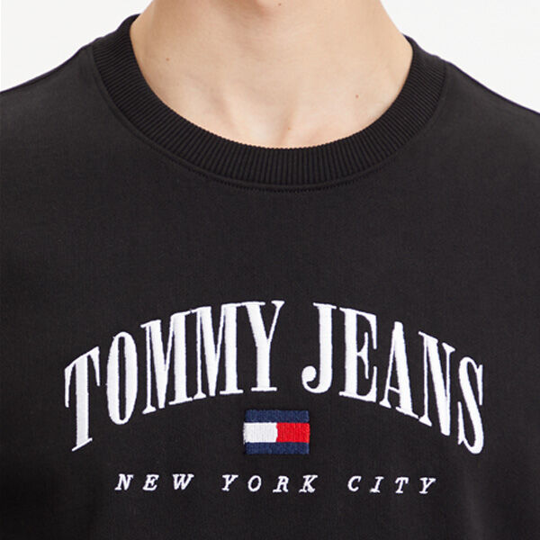 Tommy Jeans Reg Small Varcity Crew Black-sweat-Heroes