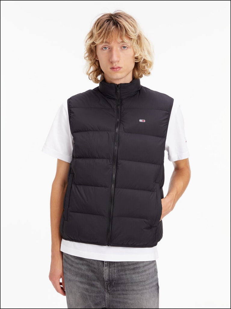 Tommy Jeans Light Down Vest Black-gillet-Heroes