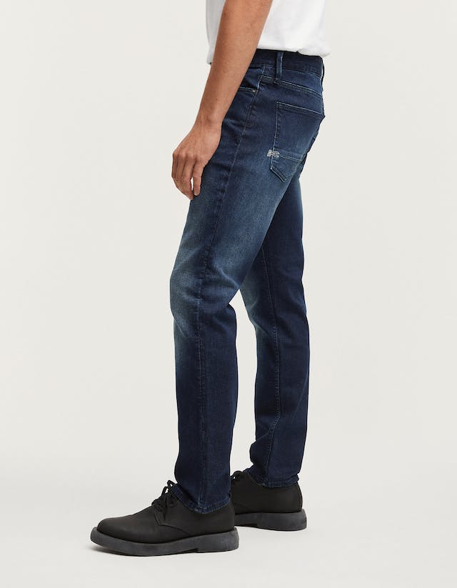 Denham Razor Vintage Finish Indigo Denim Slim Fit Dark Blue-jeans-Heroes